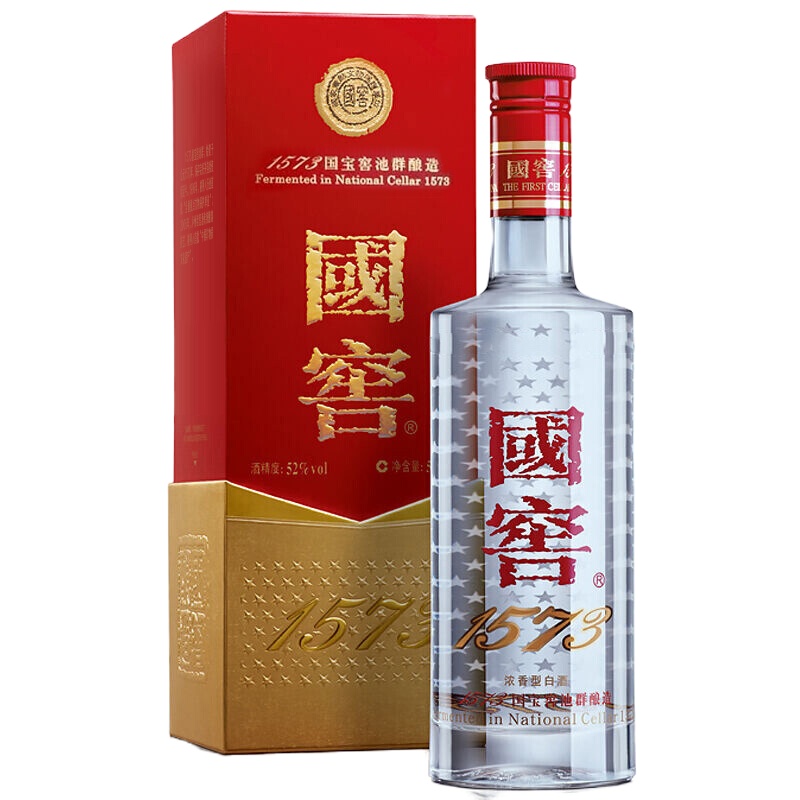 泸州 国 窖1573 38度 500ml*6 整箱装 浓香型白酒 老窖,送精品红酒一箱.