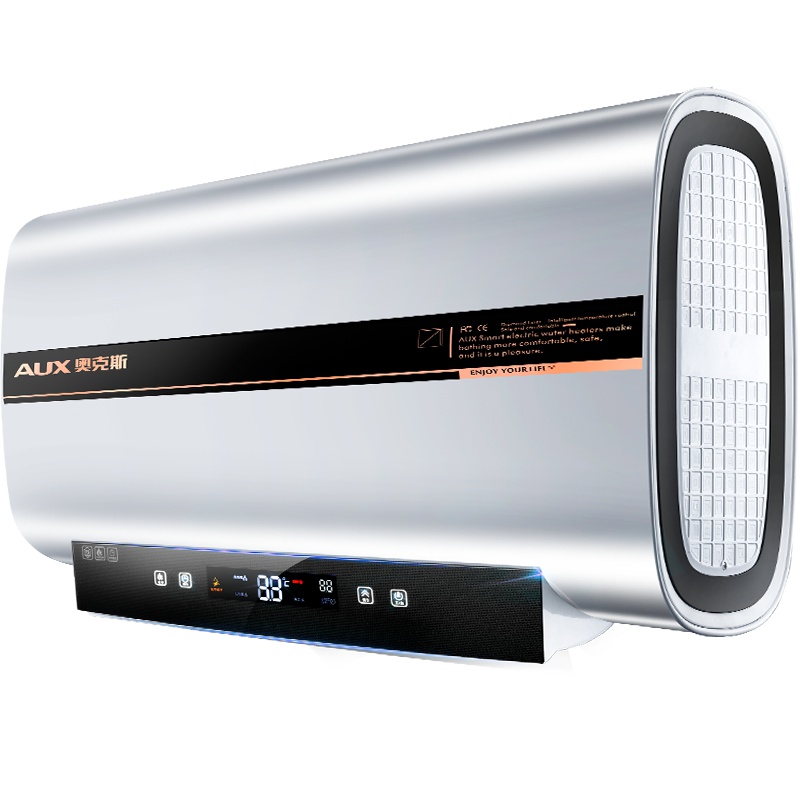 奥克斯(AUX)SMS-50DB01电热水器 50升扁桶出水断电免拆排污储水式热水器双胆速热家用2级能效3000W带安装
