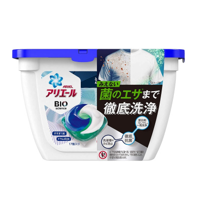 [深层抗菌]宝洁(Procter&Gamble) 日本原装 3D洗衣凝珠洗衣液球 深层洁净款 17颗