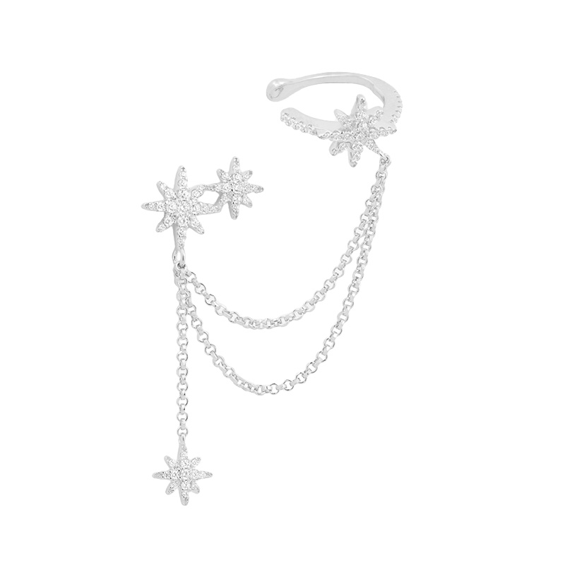 apm MONACO周冬雨同款高级感星星流星耳骨夹925银耳饰气质时尚女士耳扣首饰奢华贵族