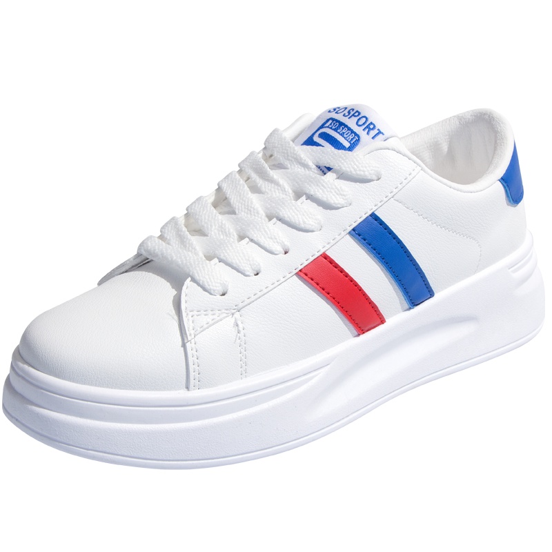 策霸2019女士秋季新品小白鞋学生韩版休闲百搭ins鞋低帮厚底运动板鞋女