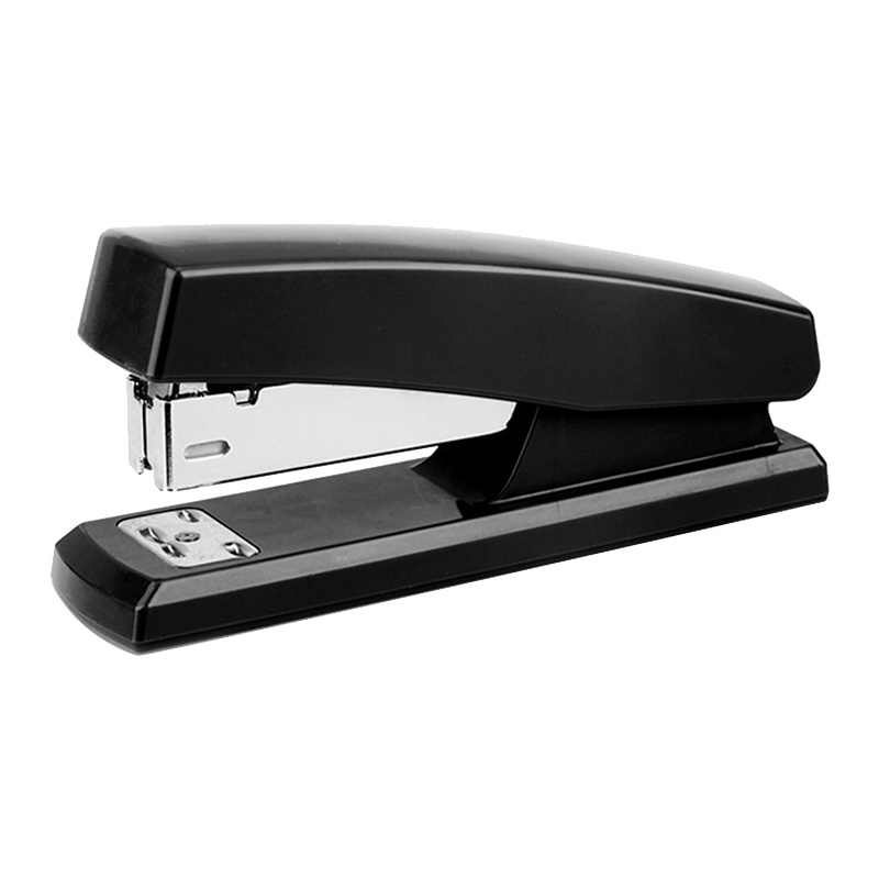 得力(deli)0425 25页经济型订书机5个 黑色 12号订书器 金属拉杆订书器定书机 装订机 订书机