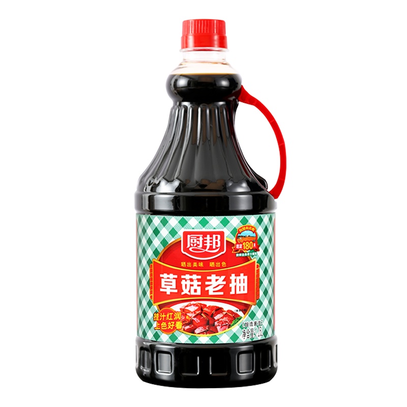 厨邦酱油草菇老抽1.25L 美味鲜调味品炒菜调料增色红烧肉炖肉上色