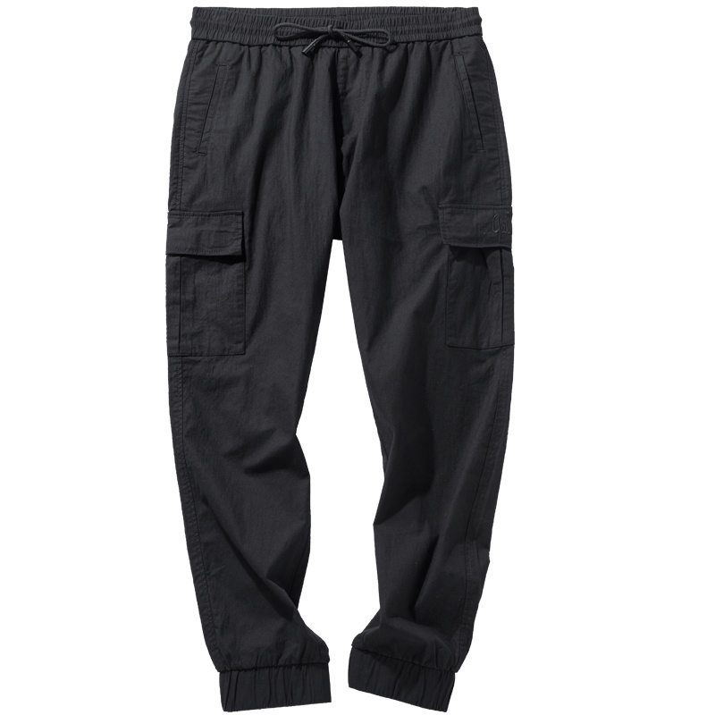 千纸鹤男士九分裤子2019夏季新款韩版潮流纯色束脚运动裤90205