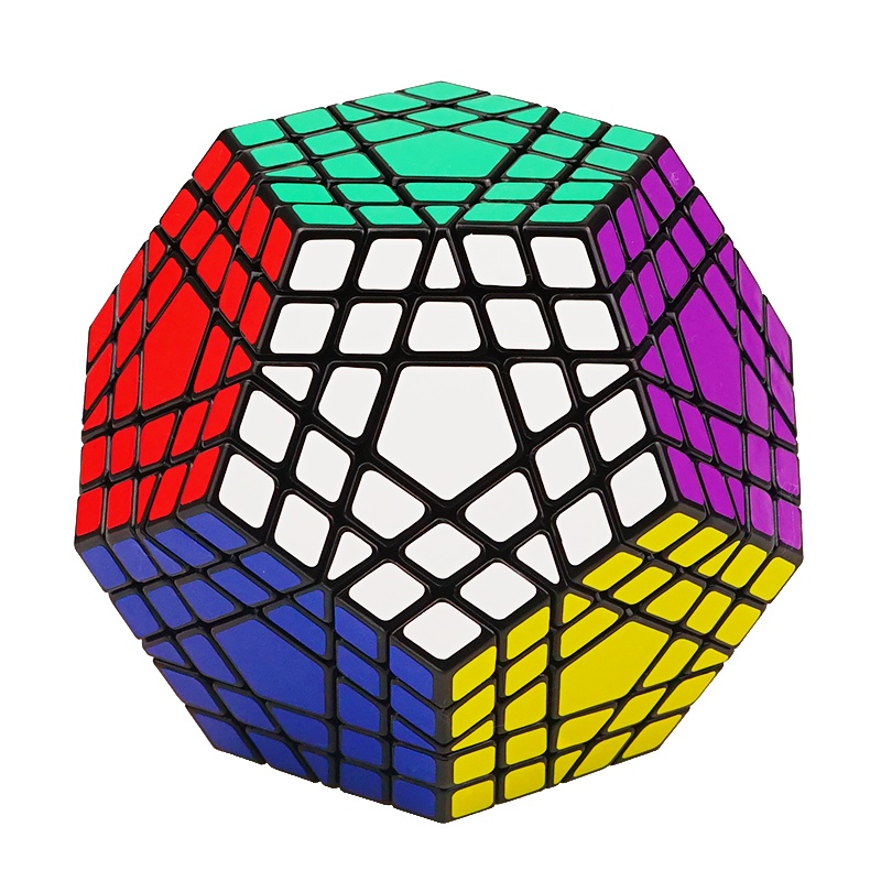 圣手7115A五阶五魔方 专业高难度高阶异形魔方玩具 儿童小孩男孩女孩益智玩具减压早教魔方 黑色