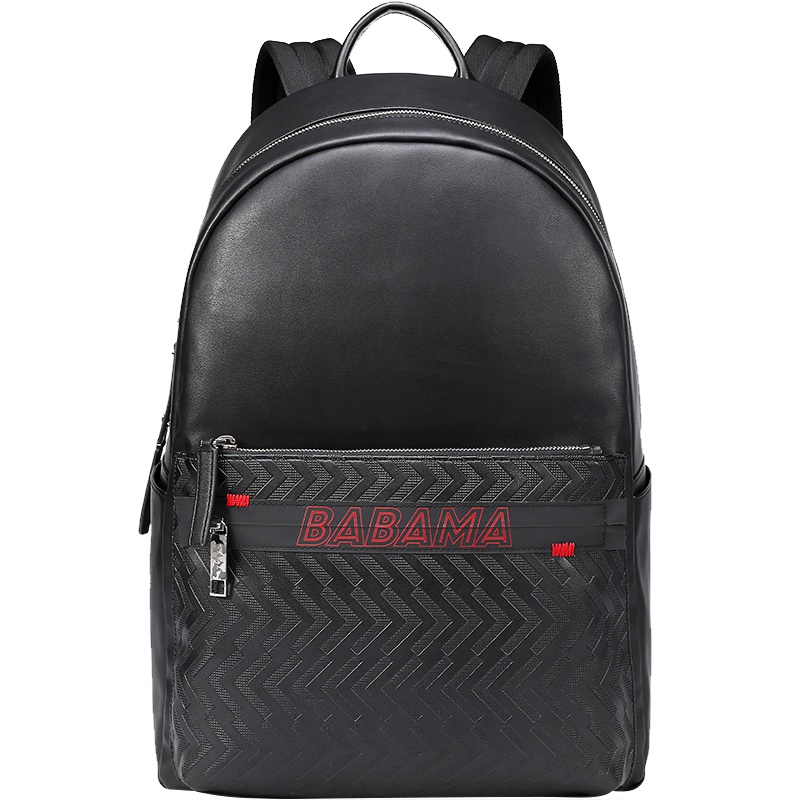 babama新款2019双肩包男士书包休闲运动包潮牌个性时尚学生背包