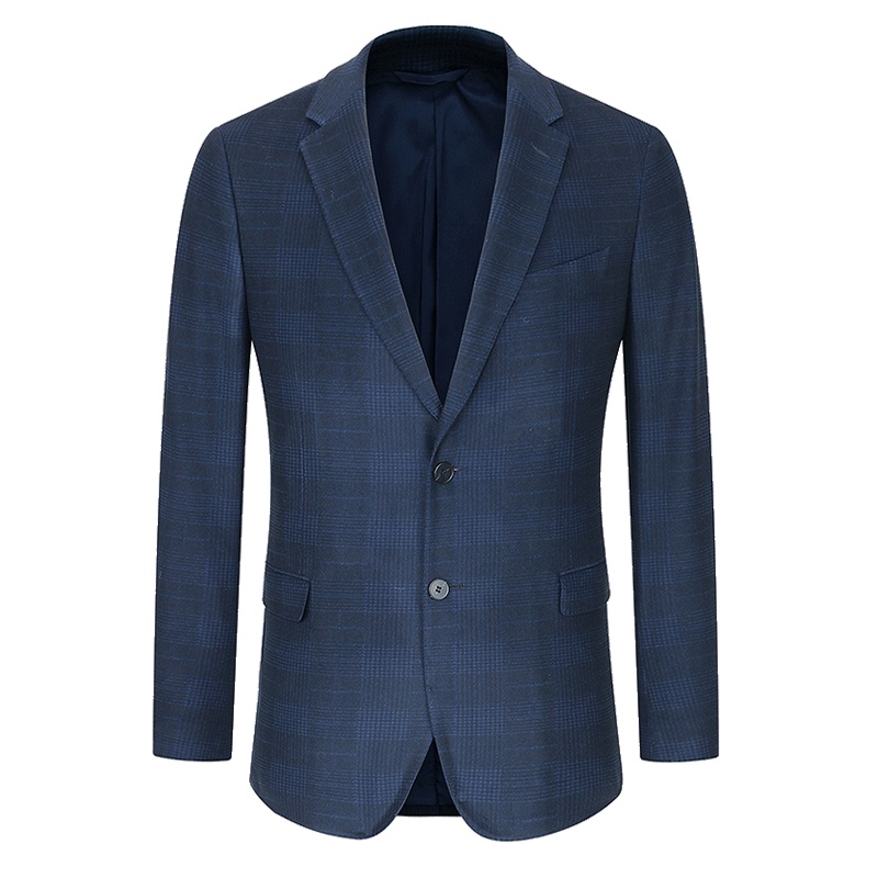 Youngor/雅戈尔男装时尚都市化纤面料 修身剪裁 优雅素色藏青西服014FIY