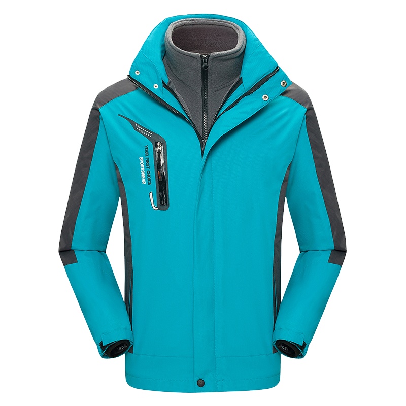 宜虎1818三合一双层服装男女工作服定制印字logo