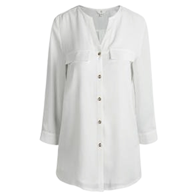 【福利款】拉夏贝尔大红显瘦雪纺衫衬衫