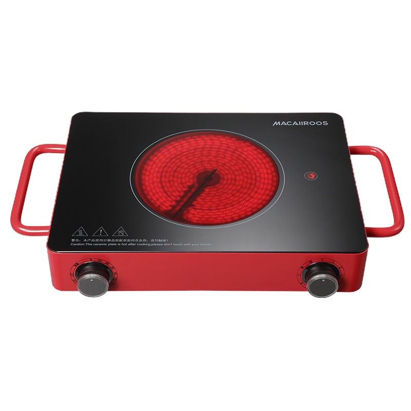 迈卡罗(Macaiiroos) MC-8155 电陶炉静音电磁炉家用单双环台式红外光波炉隐藏式双旋钮多功能茶炉
