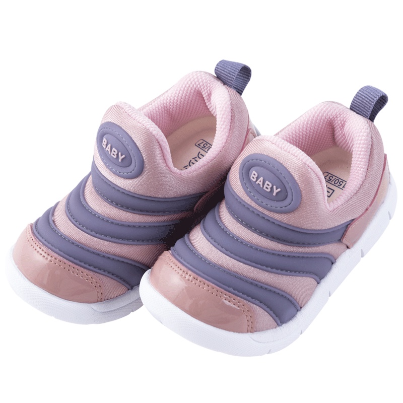 贝贝怡男女童一脚蹬透气毛毛虫运动休闲鞋193X187