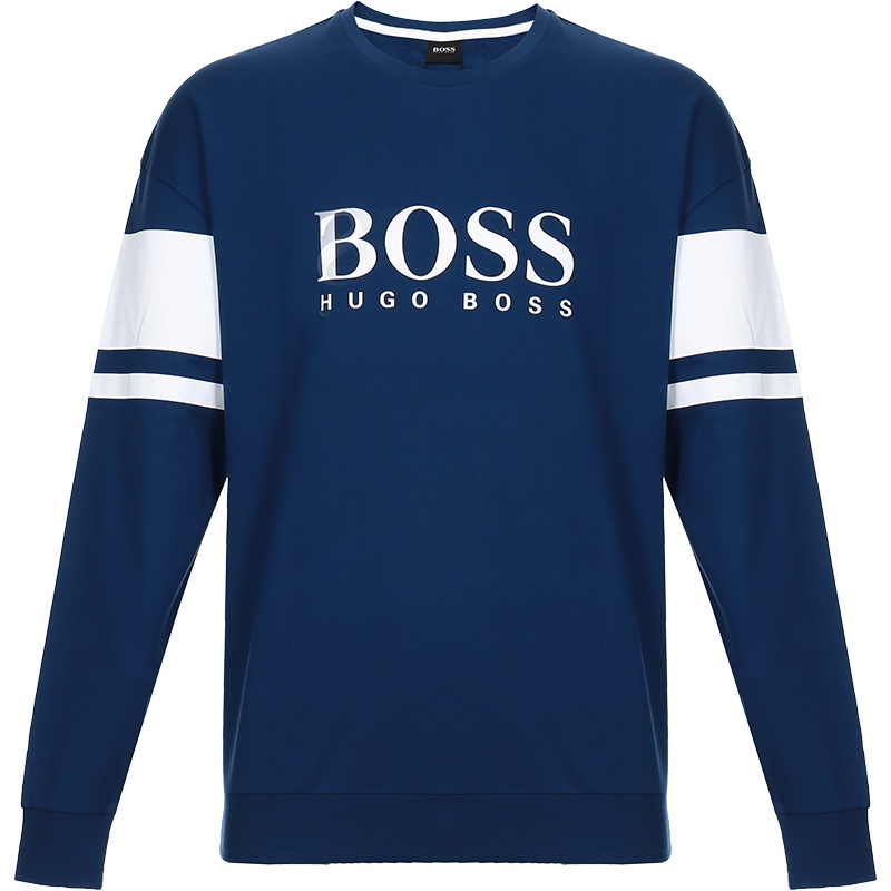 HUGO BOSS 雨果博斯 男士 LOGO图案棉质圆领长袖卫衣运动衫 50431103