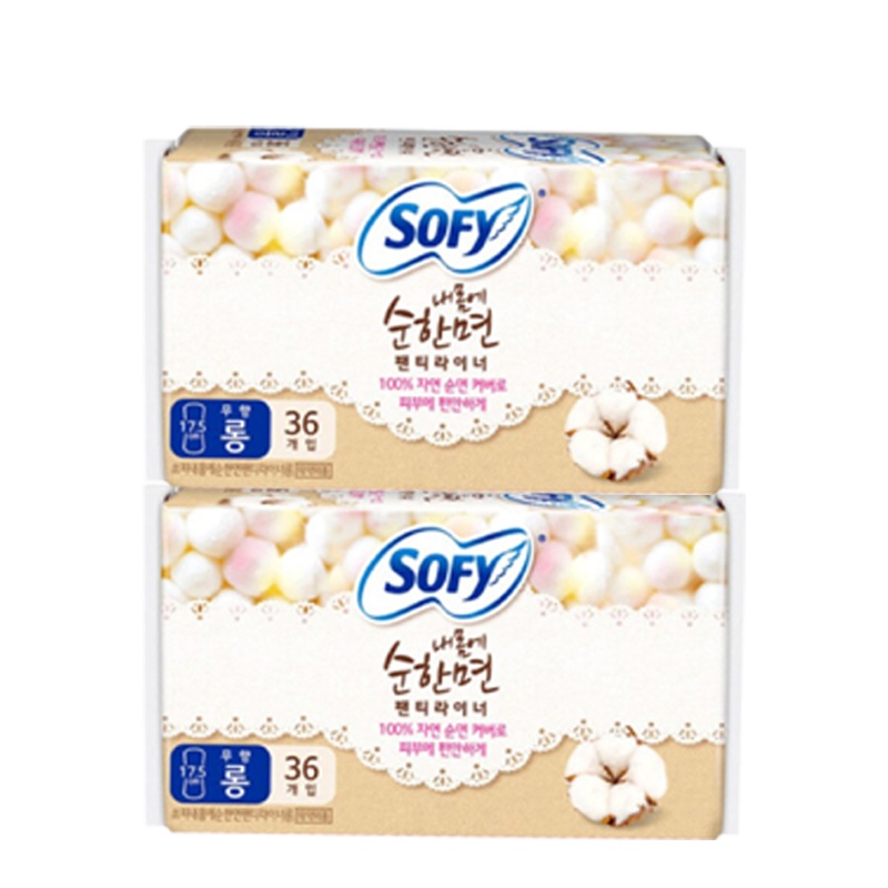 贵爱娘韩国原装进口日用卫生巾组合纯棉超薄敏感肌系列 175mm36片*2