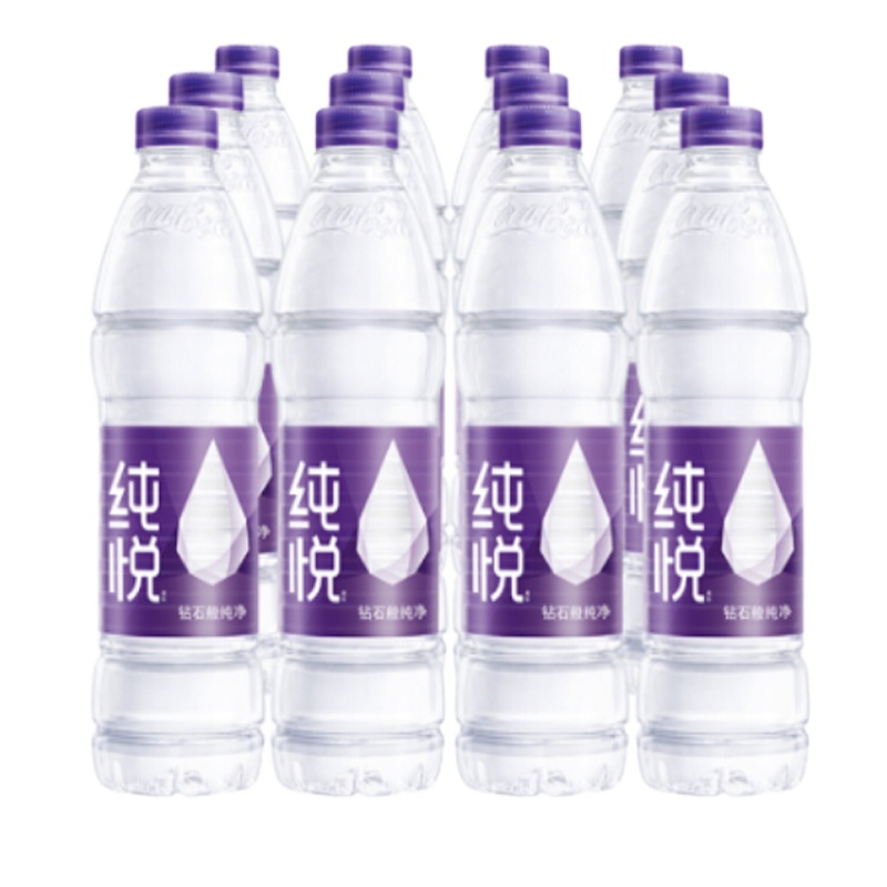 纯悦 ChunYue 包装饮用水 钻石品质 饮用天然水 饮用水 550ml*12瓶 整箱装 可口可乐出品
