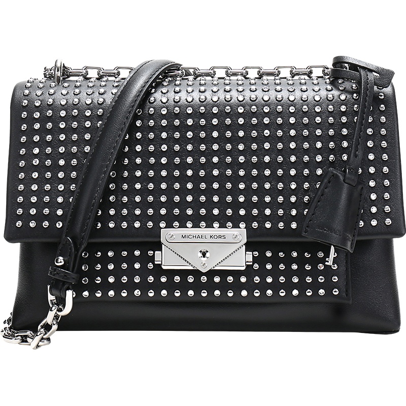 MICHAEL KORS 迈克·科尔斯 女士CECE系列皮革铆钉中号单肩斜挎包 30H9S0EL6O
