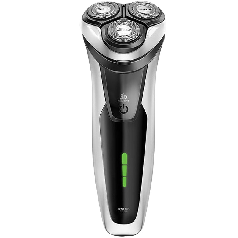 超人RS7339电动剃须刀3三刀头快速智能充电浮动式男士胡须刀刮胡子刀修毛器男剃须刀胡子递须刀浮动头大功率带鬓刀全身水洗