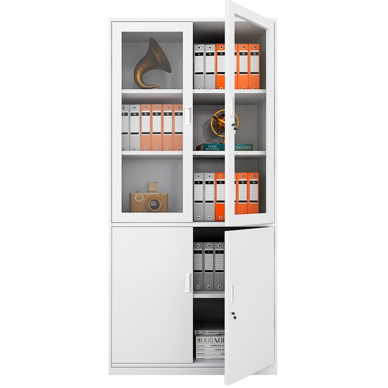 苏美特 加厚办公室文件柜档案资料财务凭证柜矮柜员工铁皮柜带锁储物柜子