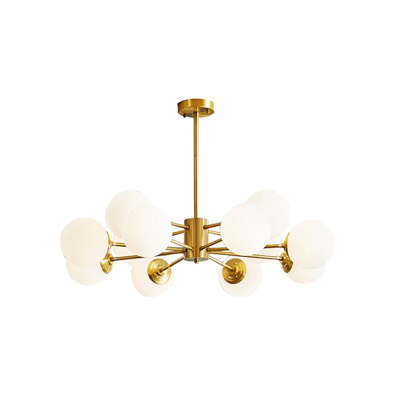 辛羽轻奢客厅吊灯全铜灯具北欧后现代简约轻奢大气高档卧室餐厅魔豆分子灯全屋灯具套餐