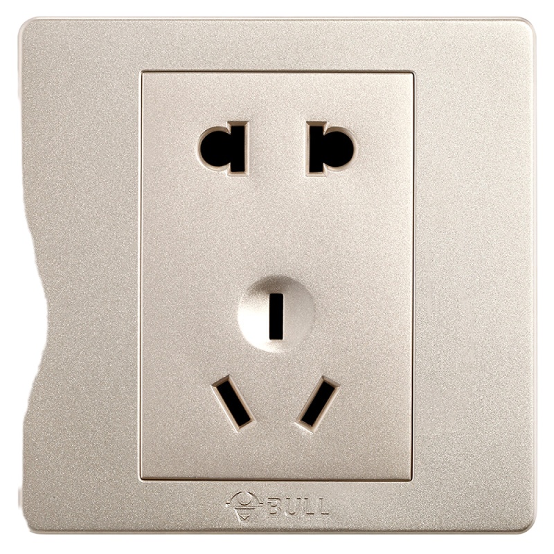 公牛(BULL) 暗装开关插座 G07系列 10A五孔插座 86型面板G07Z223(U6) 香槟金