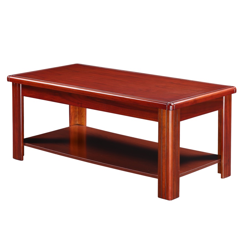 【红心家居】实木贴皮长条型茶几现代中式厚木环保漆小户型客厅茶桌家具
