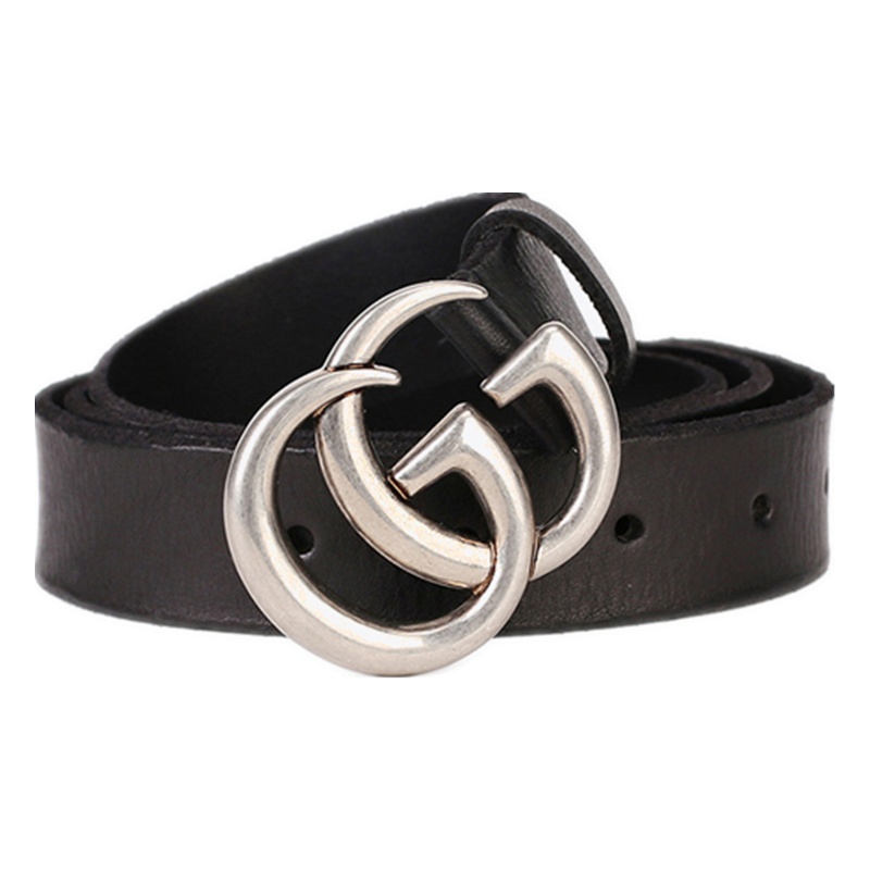 Gucci 古驰 男士黑色牛皮双G板扣腰带 414516-CVE0N-1000 黑色 100CM