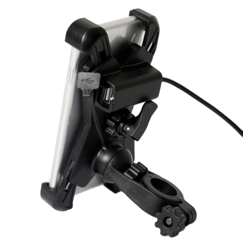 火豹电动车手机支架通用型后视镜导航装摩托车电车踏板车载带充电器 升级/车把款可充电/可充电12-80v手机支架手机座