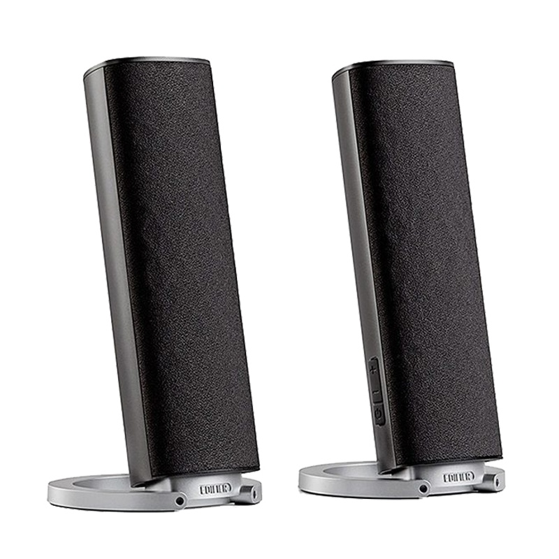 漫步者(EDIFIER)R26T多媒体有源音箱 2.0立体声台式电脑笔记本桌面音响 铁灰色