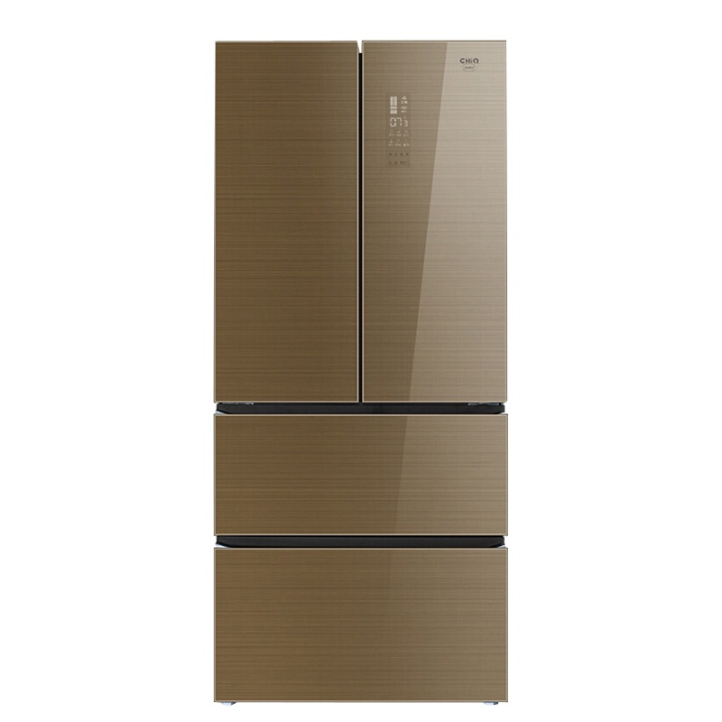 美菱(MELING) BCD-470WUPBA 470升M鲜生 多门冰箱 变频无霜 钢化玻璃 玫瑰保鲜33天(时光金棕)