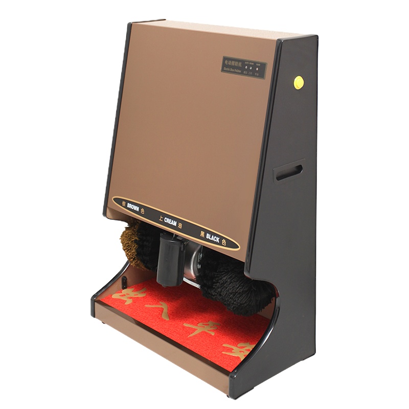 帝邦全自动感应擦鞋机 酒店大堂大厅高档钛金电动立式擦鞋器