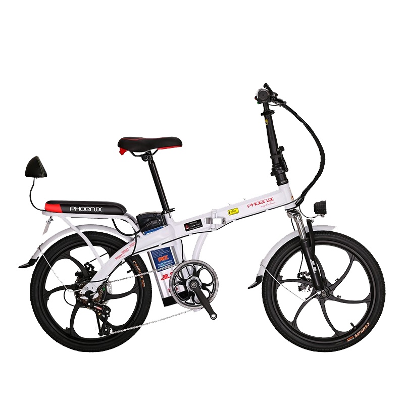 凤凰(PHOENIX)20寸单速折叠缓震助力自行车