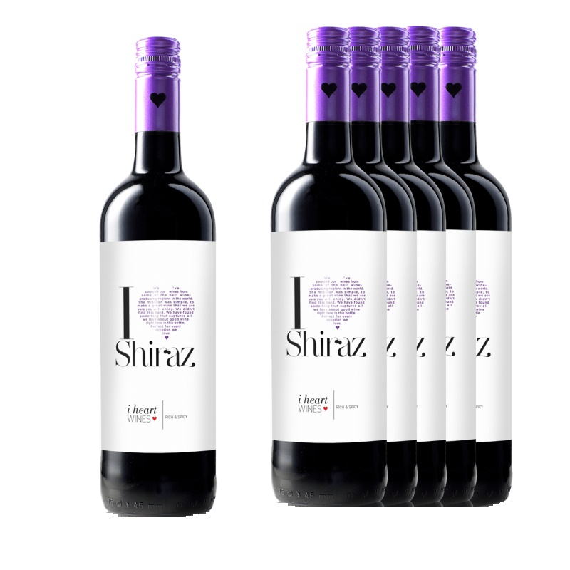 德国进口红酒 爱嗨 西拉干红葡萄酒750ml*6