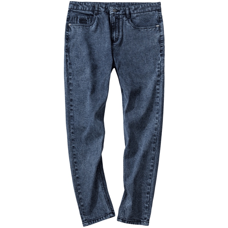 千纸鹤直筒牛仔裤男2019秋季新款韩版潮流休闲长裤子男80208