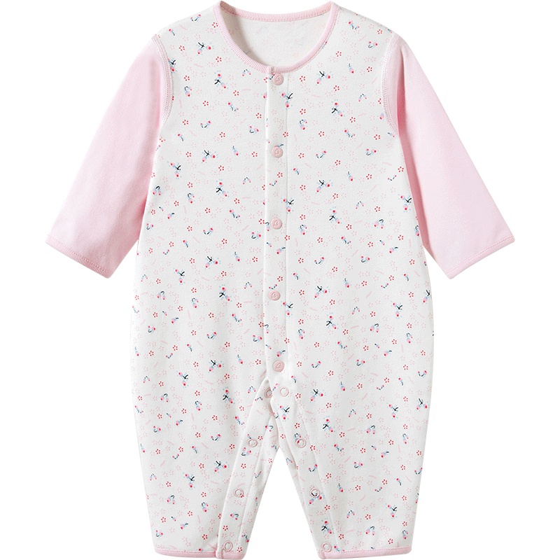 哈贝比（happyB） 婴儿连体衣春秋 宝宝衣服 新生儿衣服纯棉长袖哈衣爬服