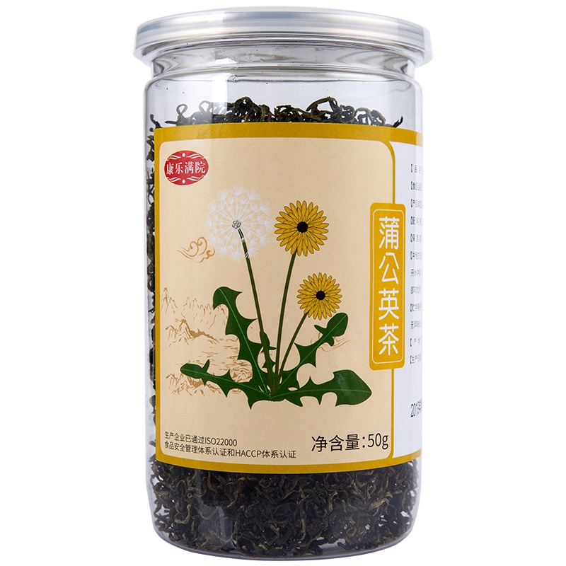 康乐满院 蒲公英茶50g/瓶 保健茶饮 蒲公英茶野生长白山蒲公英根茶 养生茶 可搭配丁香花茶