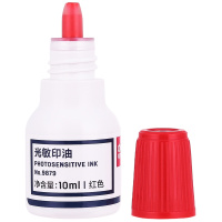 得力(deli)9879 光敏印油10毫升 财务专用红色印章油 万次章印油