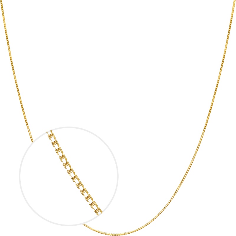 周生生(CHOWSANGSANG)18K黄色黄金链18K金项链百搭素链 04800N18KY 计价