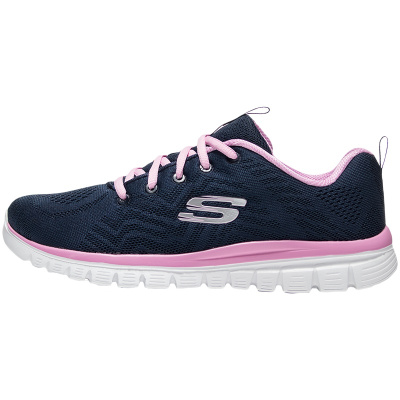 Skechers斯凯奇女鞋休闲鞋2018新款轻便简约纯色运动鞋12615