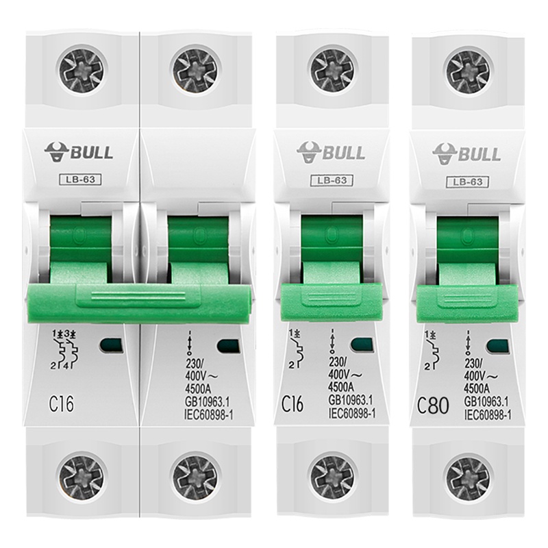 公牛空气开关家用2P32A断路器1P3P4P63A安100A三相总电闸开关空开