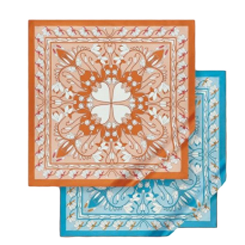 万事利春夏新款丝巾时尚披肩两用双面印花真丝女士小方巾暗香