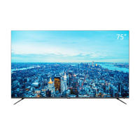 TCL 75V2 75英寸 4K超高清 HDR 人工智能 全面屏 memc防抖 智能 液晶 平板 电视(黑色)