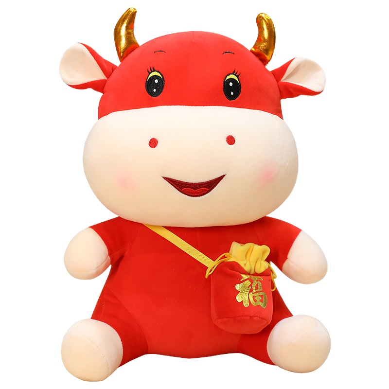 福牛公仔牛年吉祥物玩偶