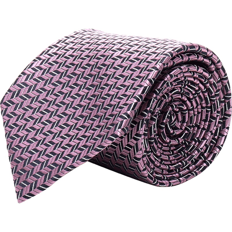 Ermenegildo Zegna 杰尼亚 男士几何图案丝质领带 Z5E22 1L8