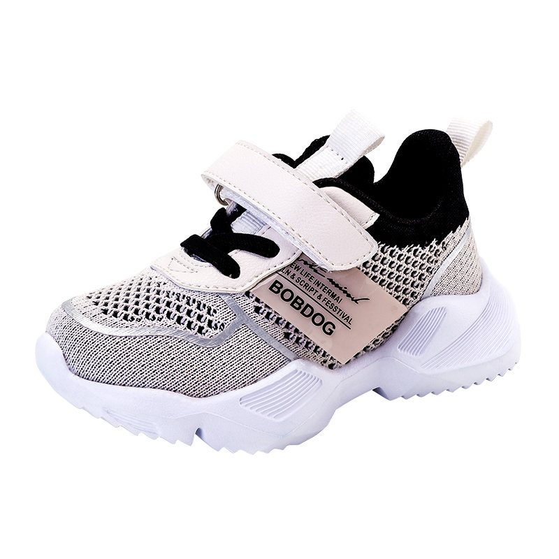 巴布豆童鞋2020新款春季儿童运动鞋飞织网面透气鞋子男童女童网鞋