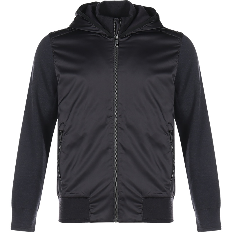 Z Zegna 杰尼亚 男士 羊毛/聚酯纤维连帽夹克外套 VVP76 ZZT178