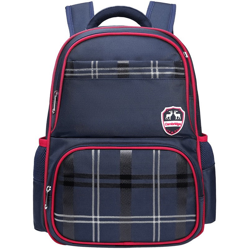 第九城（V.NINE） 小学生书包1-3年级儿童男女孩苏格兰格纹背包大容量多隔层双肩包