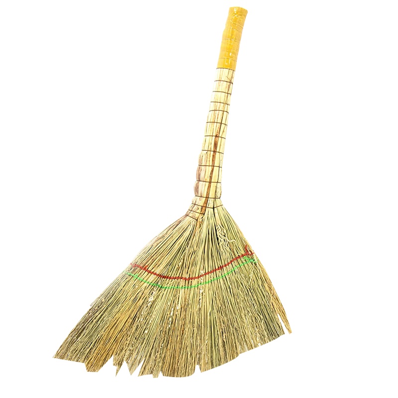 冰禹 环卫扫帚 清洁扫帚 车间地面清洁扫帚 商超耐用铁扫帚 一体短款高粱笤帚 10把