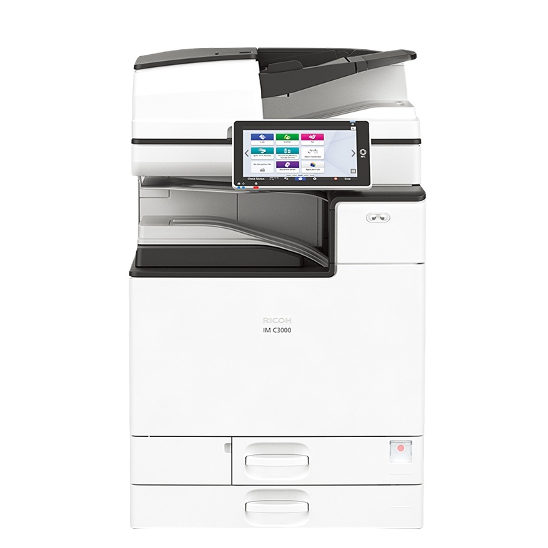 理光（Ricoh）IM C3000 A3彩色数码复合机 30页/分钟（含双面器、输稿器、双纸盒、工作柜）