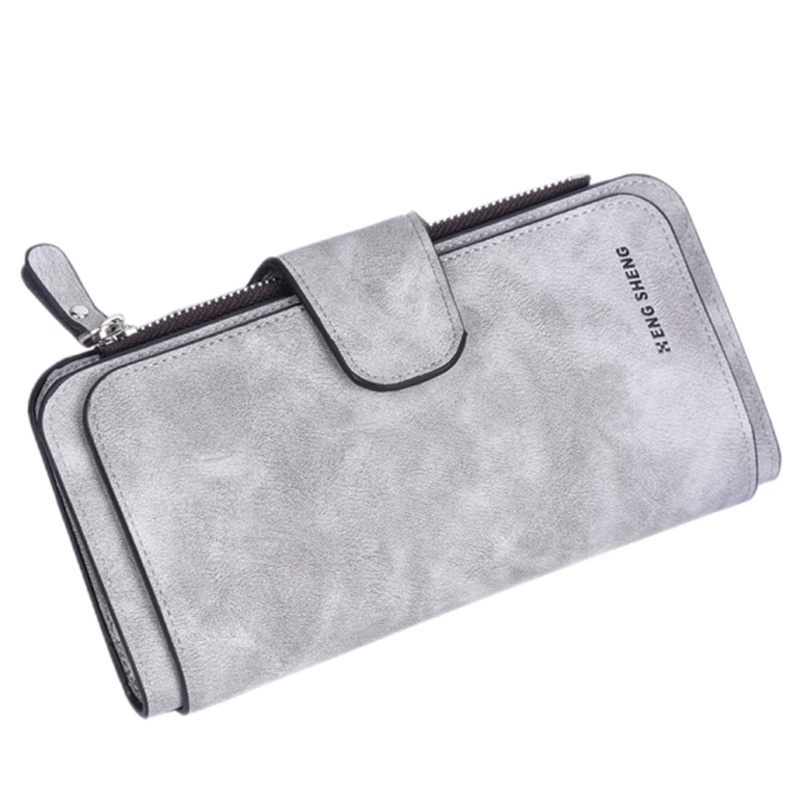 迪嘉乐钱包女款手拿包新款长款女小清新文艺折叠复古搭扣零钱包