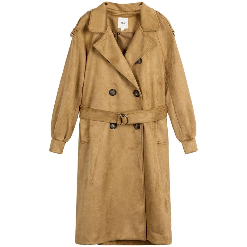 拉夏贝尔Puella秋装新款韩版时尚显瘦中长款风衣外套女20011085