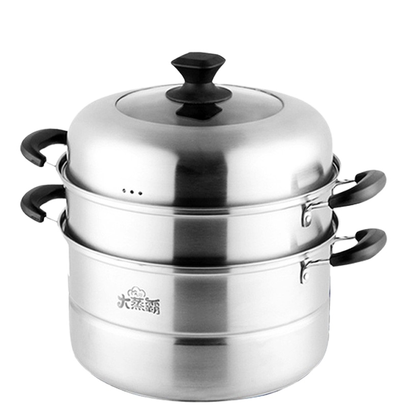 Joyoung/九阳蒸锅不锈钢双层加厚复底燃气电磁炉灶通用ZGH3001